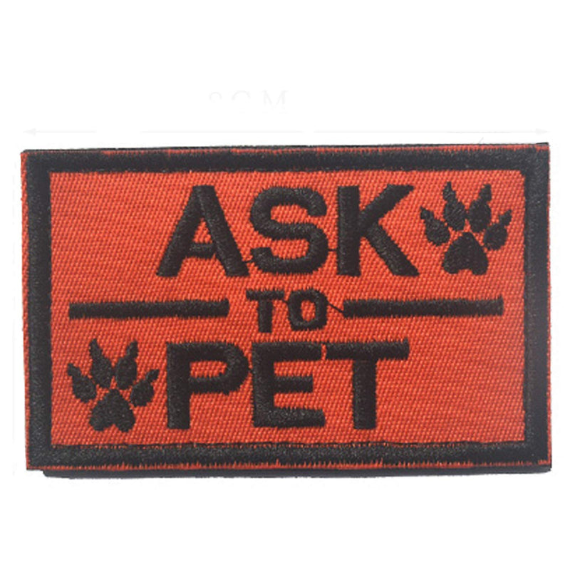 [Australia] - Not All Disabilities are Visible, Service Dog, Ask to Pet Emblem Embroidered Fastener Hook & Loop Patch Appliques Badges for Animal Vest Harnesses, Collars, Leashes 4PCS 