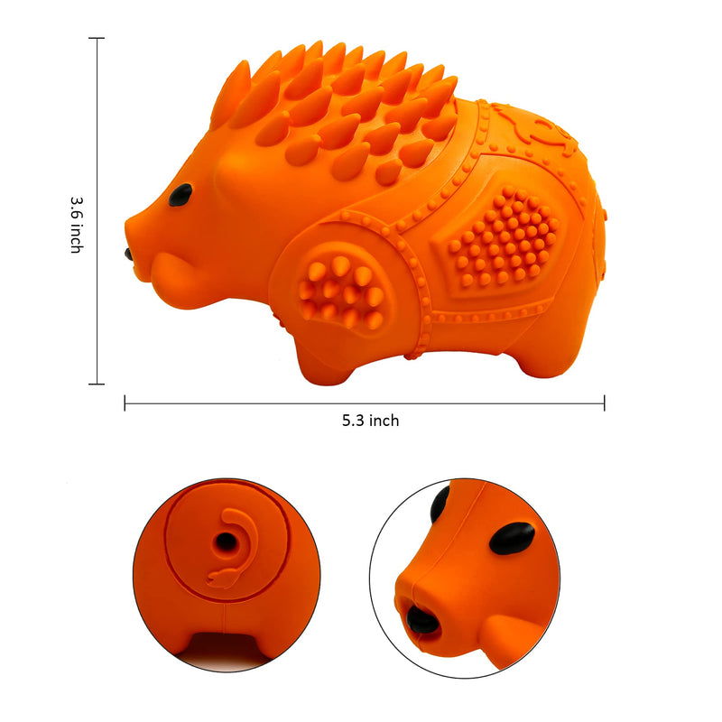 IOKHEIRA Dog Chew Toy, Rubber Wild Boar Interactive Dog Toys, Orange Dog Squeaky Toy, Dog Chew Toys for Aggressive Chewers Large Breed, and Small Breed, Milk Flavor Dog Chew Toy - PawsPlanet Australia