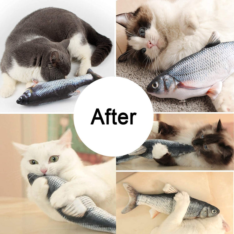 Cat Toy Simulation Fish,Electric Fish,Cat Toy With Catnip,USB Charging Toy Fish,Cat Toys Perfect For Indoor Cats Interactive,Biting,Chew and Kicking - PawsPlanet Australia