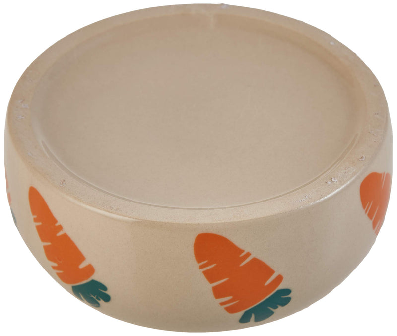 Nobby Carrot Ceramic Feeding Trough 500 ml Beige/Orange - PawsPlanet Australia