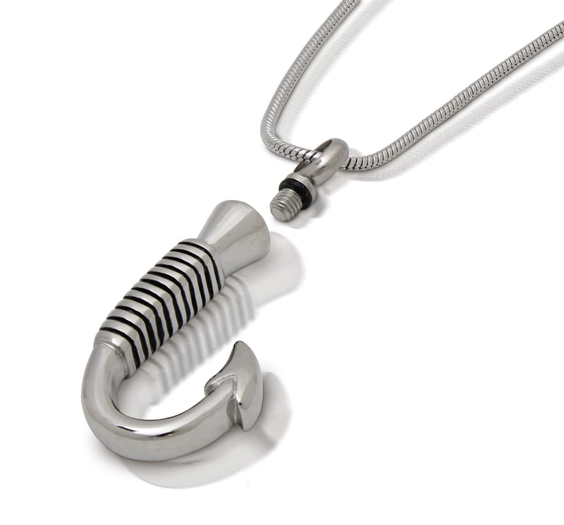 [Australia] - Royal Matter Stainless Steel Cremation Urn Pendant with Chain – Fish Hook 