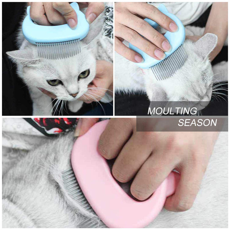 Gxhong cat brush, cat comb, massage brush For Pets Cat Dogs For, Pet Brush, Pets Cleaning Brush Removes Dead Undercoat And Loose Hair (Pink) - PawsPlanet Australia