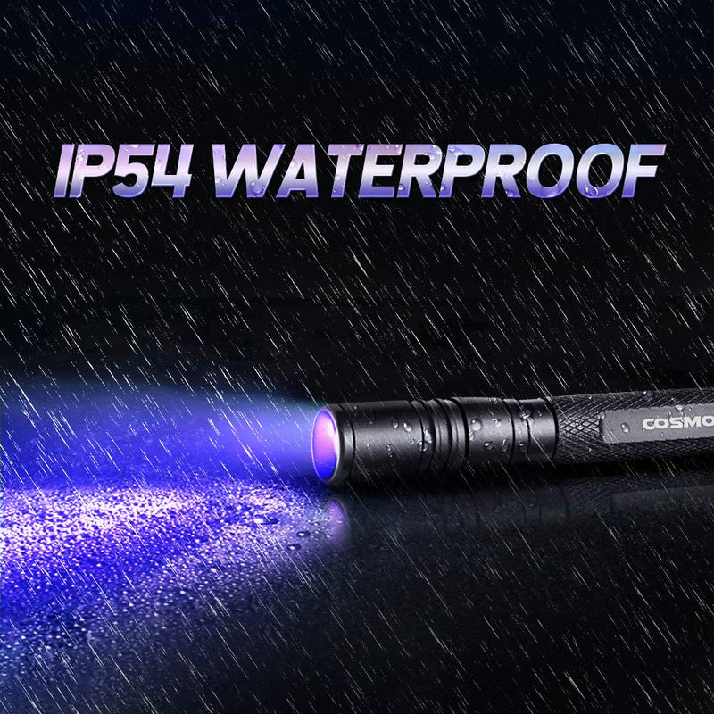 UV Flashlight, LED 395nm Ultraviolet Flashlight, Zoomable Pen Blacklight Flashlight IP54 Waterproof Detector for Pet Urine, Cat Dog Stains, Bed Bug, Household Wardrobe Toilet 1 Pcs-zoomable Penlight Flashlight - PawsPlanet Australia