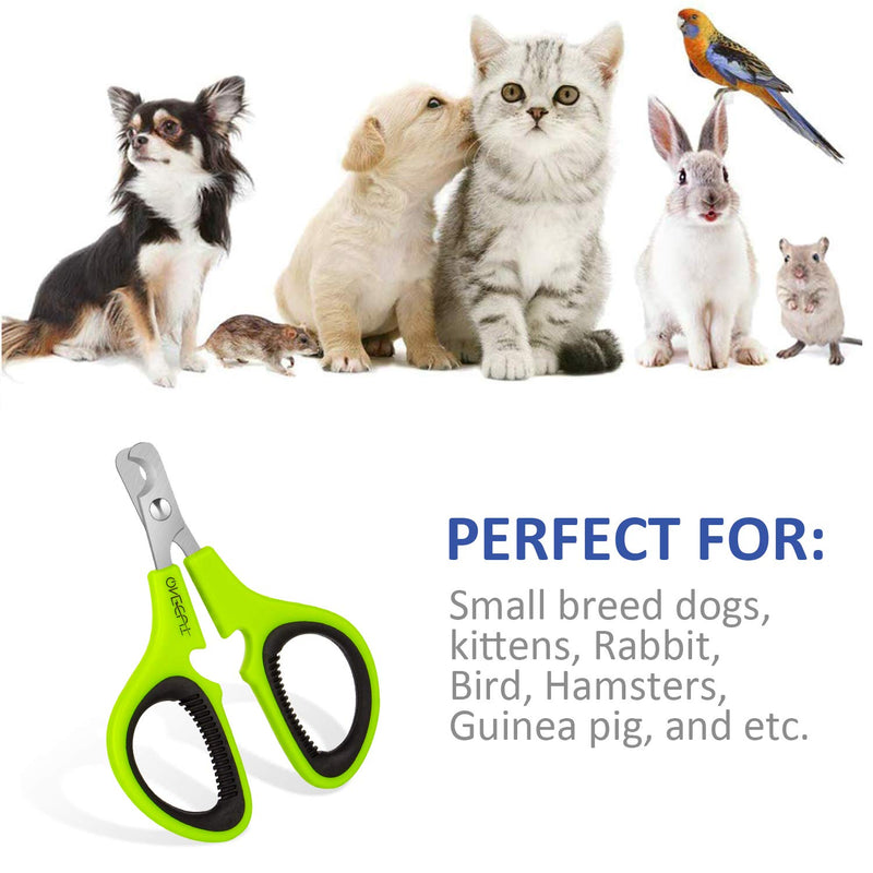 OneCut Pet Nail Clippers, Update Version Cat & Kitten Claw Nail Clippers for Trimming, Professional Pet Nail Clippers Best for a Cat, Puppy, Kitten & Small Dog (Green) Green - PawsPlanet Australia