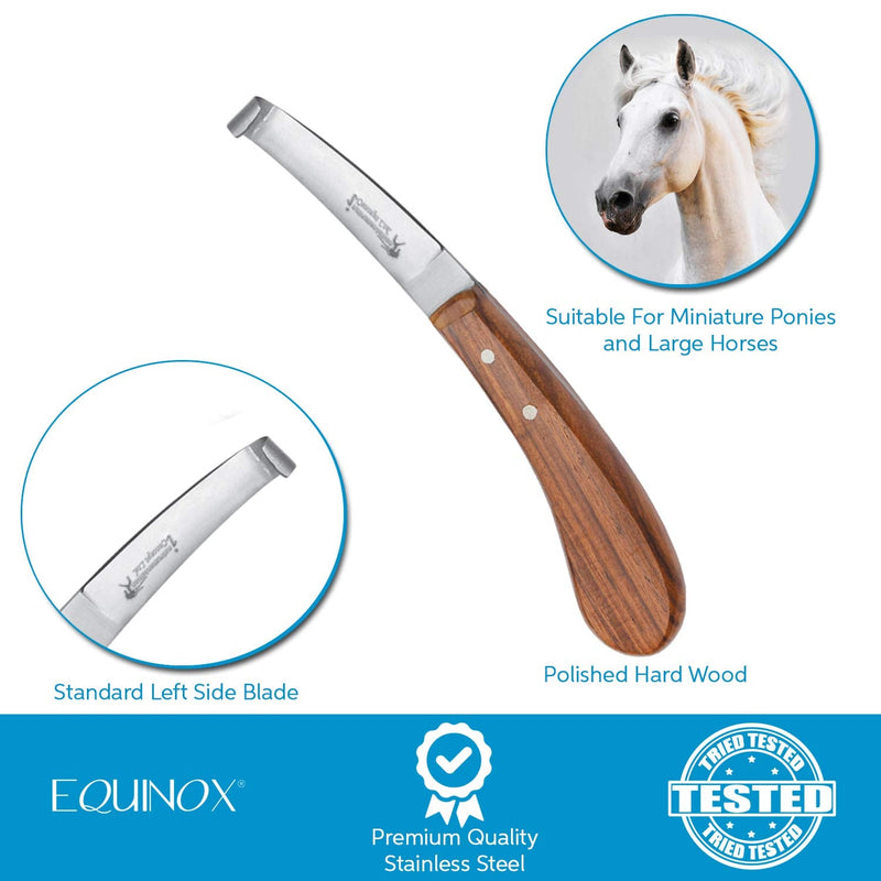 EQUINOX Hoof Knife Double Sided Blade Farm Animal Cow Horse farrier Knife Premium Quality NP-EF2228 - PawsPlanet Australia