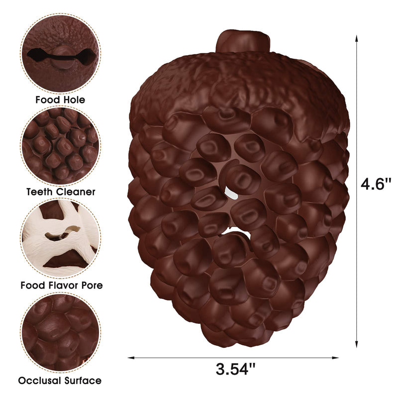 2021 New Dog Toys for Aggressive Chewers Large Breed, Lifetime Replacement Indestructible Dog Toys 100% Natural Rubber Tough Durable Interactive Dog Toys for Large Medium Small Dogs (Pinecone-Brown) Pinecone-Brown - PawsPlanet Australia