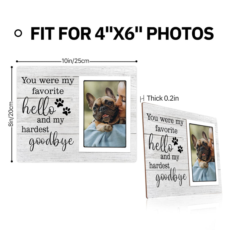 Pet Memorial Picture Frame - Dog Loss Sympathy Gift - In Memory of Pet, Paw Prints Photo Frames 4x6 for Loss of Dog Cat Remembrance Gifts for Pet Lovers - PawsPlanet Australia