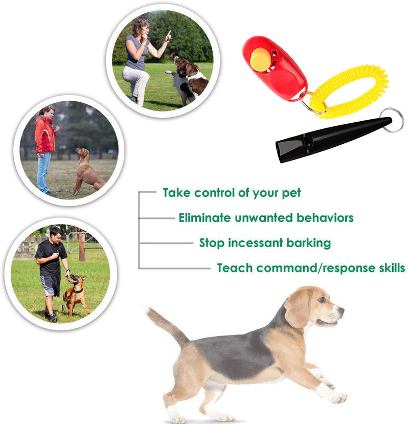 Nilook Dog Whistles & Dog Training Clicker,Professional Ultrasonic Plastic Dog Whistle with Lanyard Dog Training Clicker For Recall Stop Barking(3Pcs) - PawsPlanet Australia