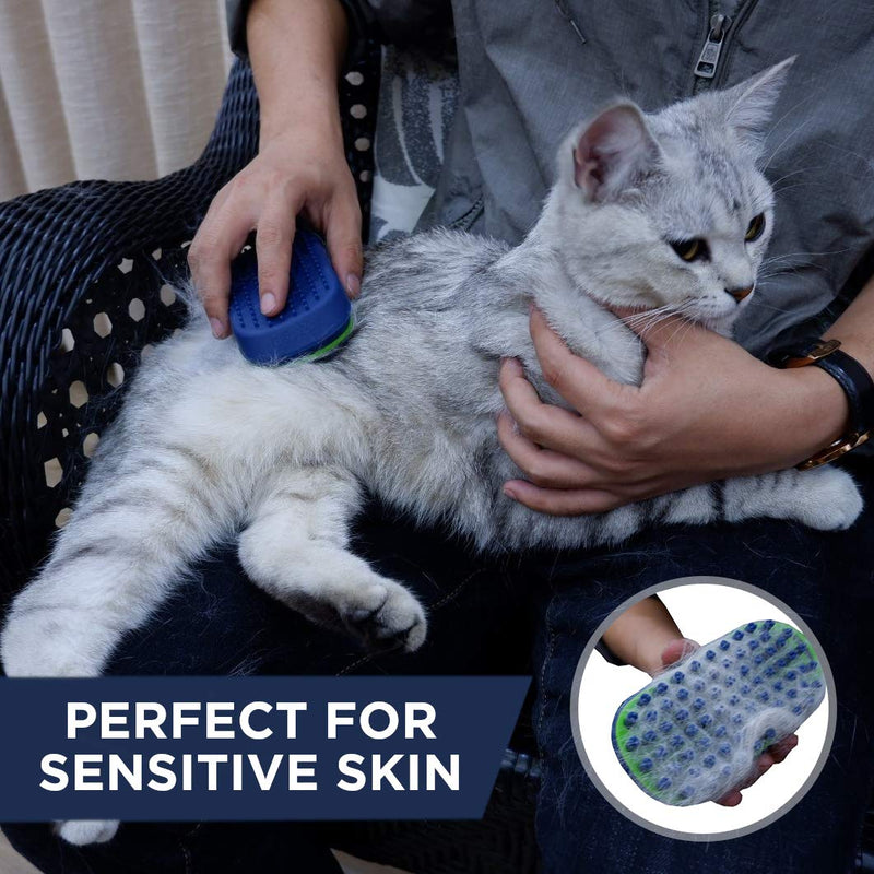 Bonza Cat and Dog Massage Brush, Easy to Clean Dog Bath Brush with Removable Screen, Soft Silicone Bristles are Gentle on Your Pet - PawsPlanet Australia