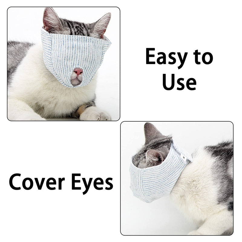 NA Breathable Cat Muzzle Cat Muzzles Face Mask Cotton Cat Restraint Mask for Preventing Cats from Biting, Meowing, Chewing,Scratching - PawsPlanet Australia