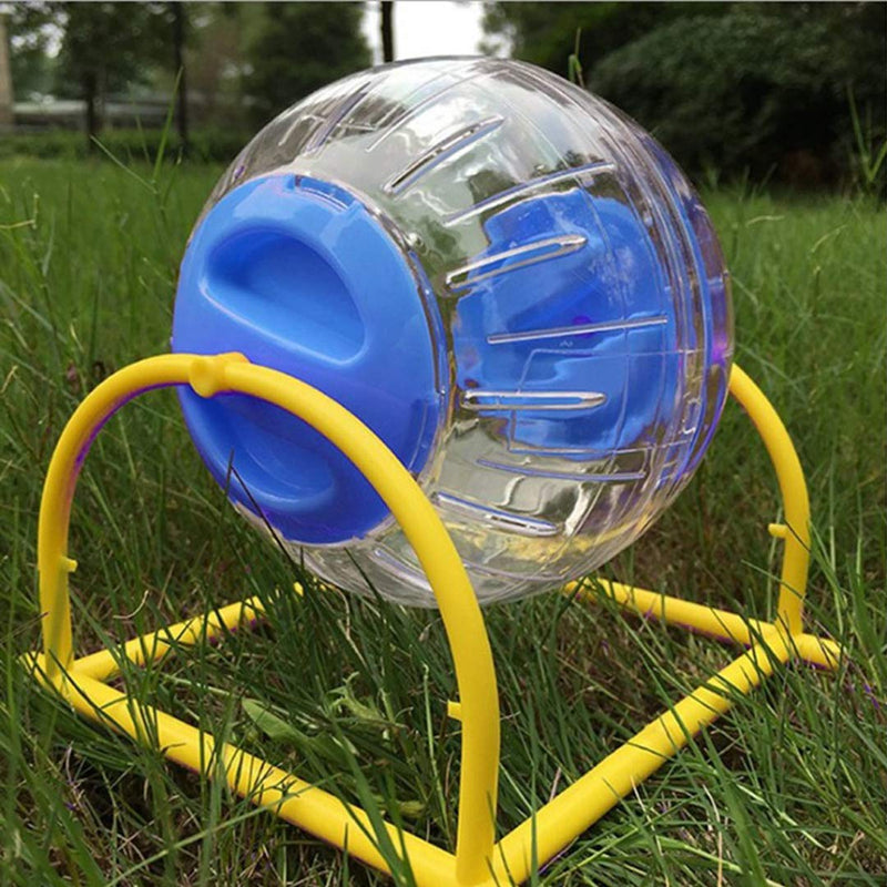 5.5" Silent Hamster Ball,Transparent Big Run-About Exercise Ball with Stand,Small Animal Hamster Run Exercise Ball Toy,Lightweight, Breathable, Prevent Escape Suitable - PawsPlanet Australia