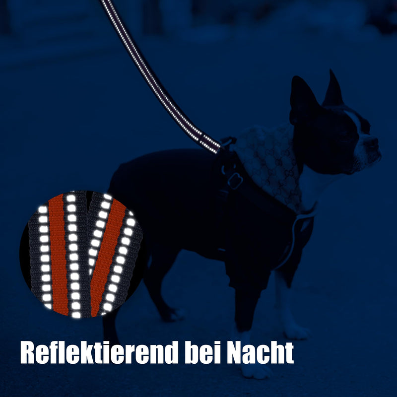 Lollanda towing leash for dogs, nylon dog leash, 1.2M training leash, reflective dog leash, training leash for small to medium-sized dogs (red) red - PawsPlanet Australia