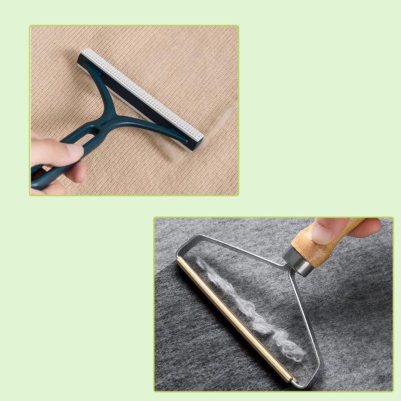 Lint remover, 2 pieces lint razor, portable, lint roller, pet hair remover, double-sided lint brush, manual reusable, cat hair remover, lint razor for clothes, carpet - PawsPlanet Australia