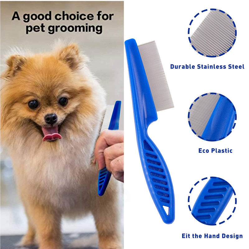 AHANDMAKER Pet Grooming Fine Tooth Hair Combs, 10 Pcs 2 Kinds of Plastic Flea Combs Teeth Durable Remove Float Hair Combing tangled hair Dandruff, 6 Colors - PawsPlanet Australia