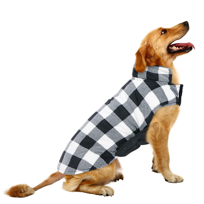 MIGOHI Dog Jackets for Winter Windproof Reversible Dog Coat for Cold Weather British Style Plaid Warm Dog Vest for Small Medium Large Dogs X-Small Black - PawsPlanet Australia