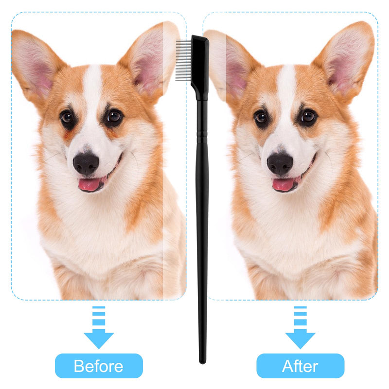 simarro flea comb for dogs, pack of 2, dog tear stain remover comb, flea comb for cats, multifunctional grooming comb for removing crusty mucus and fleas - PawsPlanet Australia