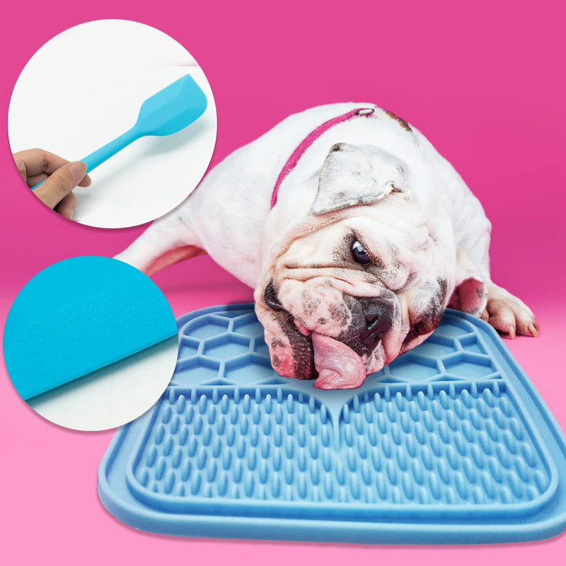 Lick Mat for Dogs 15x15CM : Suction cups on reverse for grooming : Slow Release Dog Feeder : Prevent Boredom 15cm - PawsPlanet Australia