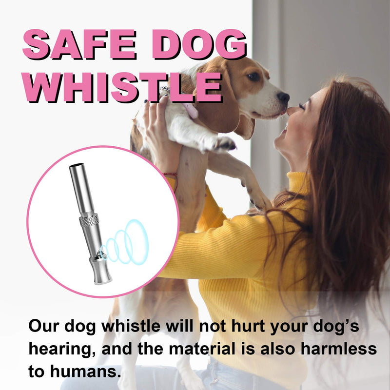 Howan Dog Training Whistle to Stop Barking, Professional Dogs Whistles- Trasonic Silent Dog Whistle Adjustable Frequencies, Dog Whistle for Recall Training Include Free Black Strap Lanyard (White) - PawsPlanet Australia