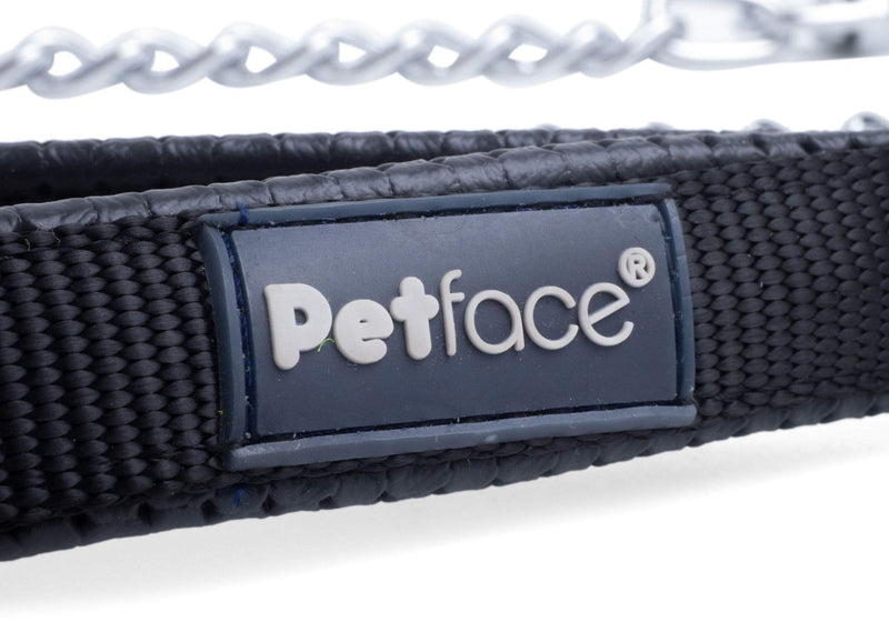 Petface Padded Nylon Chain Lead, Large, Black - PawsPlanet Australia