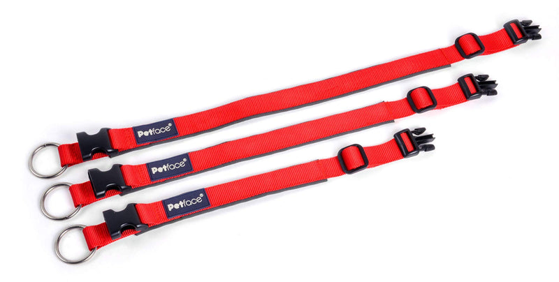 Outdoor Paws by Petface Neoprene Trek Dog Collar, Medium, Red - PawsPlanet Australia