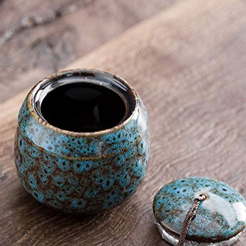 Small Hand Ceramics Keepsake Urns for Human Ashes Mini Cremation Urn，Mini Funeral Cremation Urns ，Ashes Keepsake Memorial Ashes Holder (Ceramics-02) Ceramics-02 - PawsPlanet Australia