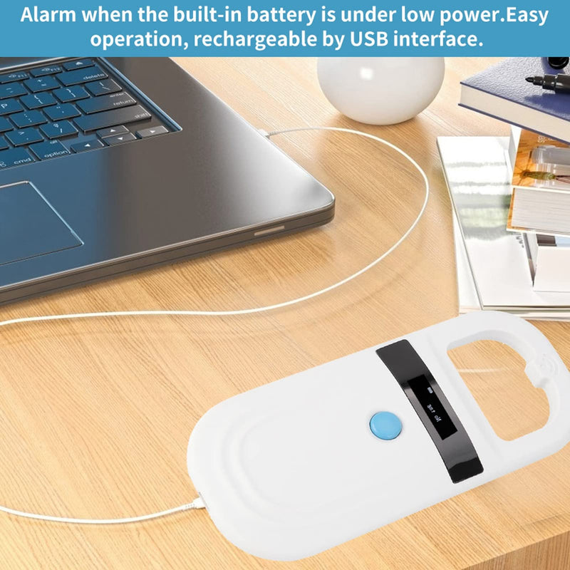 Dpofirs Pet Scanner Animal Chip ID Scanner Rechargeable White for Animal Management - PawsPlanet Australia