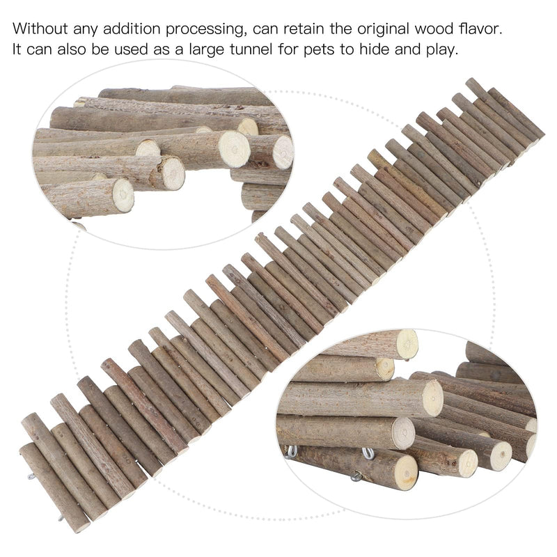 Hamster wooden fence, hamster toy, rat ladder bridge, hamster chew toy, toy wooden ladder, rat ladder bridge toy wooden ladder natural hiding place outdoor enclosure (60 cm) 60 cm - PawsPlanet Australia