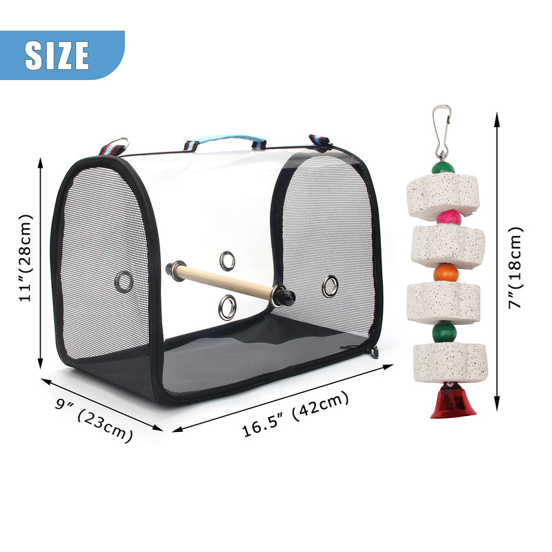 Bird Carrier, AHIER Lightweight Bird Travel Bag Parrot Bird Travel Cage with Parrot Grinding Stone - PawsPlanet Australia