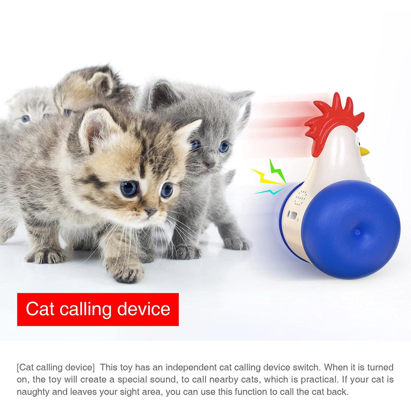 Cat Laser Toy Automatic Interactive Laser Cat Toy Food Dispensing Turntable pet Toy Multifunctional Fun Track Ball Click to select Blue-Cat Laser Toy - PawsPlanet Australia