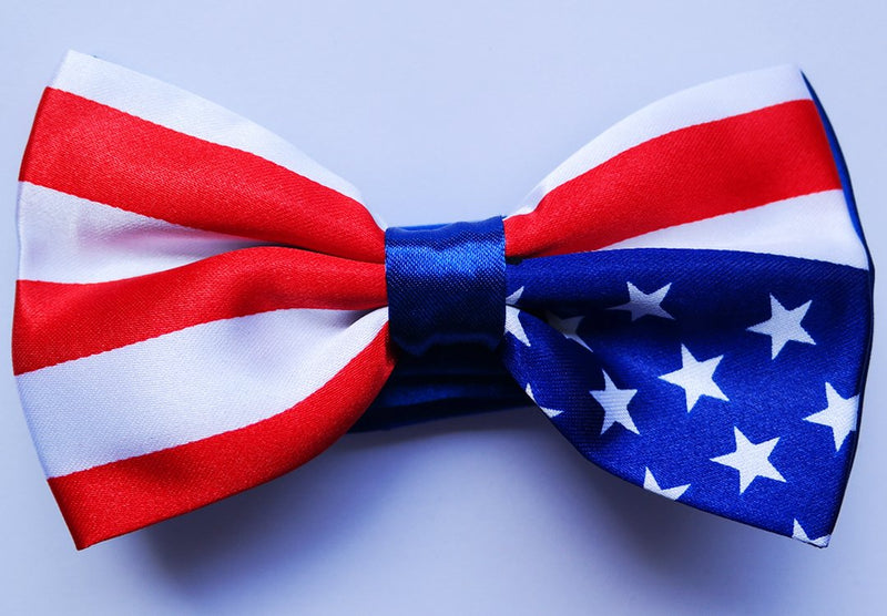 [Australia] - American Flag Bow Tie - Handmade Dog or Cat Handcrafted Bow Tie Including Collar 