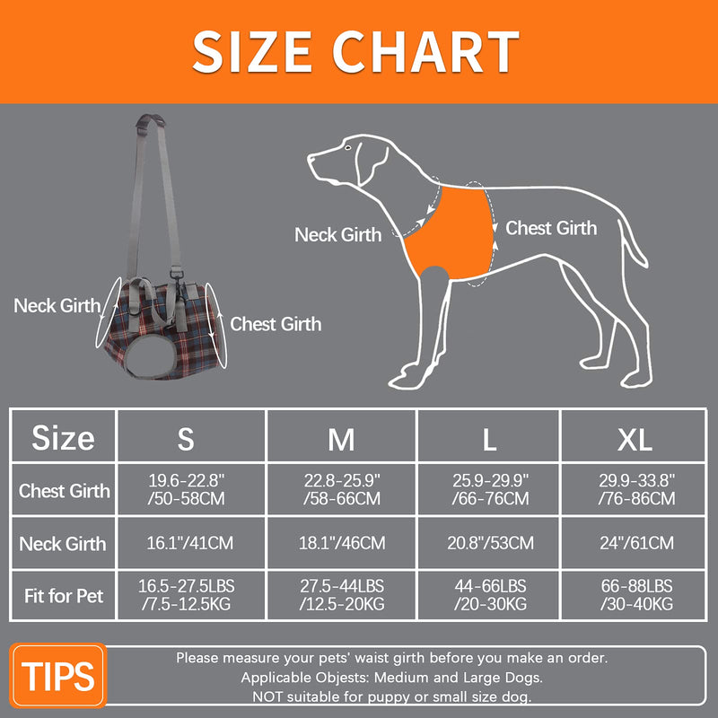 ROZKITCH Dog Lift Harness, Grid Pet Chest Support Aid Veterinarian Approved Sling for Old K9 Help with Poor Stability, Front Legs Disabled Joint Injury Elderly Arthritis ACL Rehabilitation Rehab Small Chest-Blue - PawsPlanet Australia