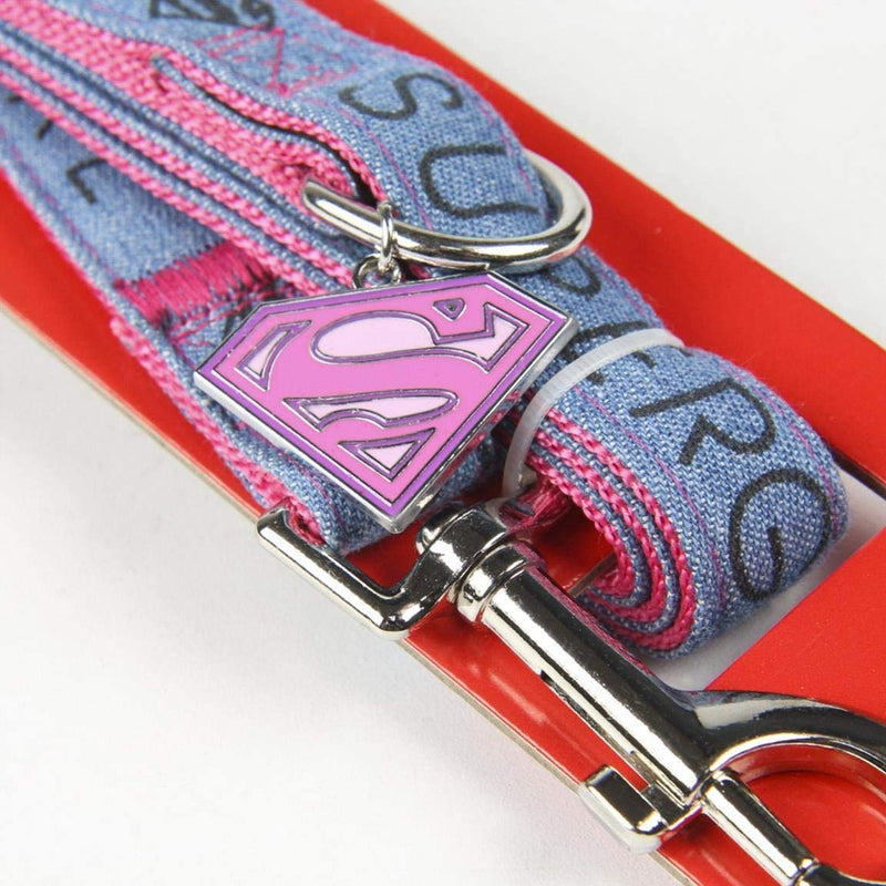 SuperGirl Dog Lead, Heavy Duty Strong Durable Nylon Leash, Outdoor Obedience, Dog Walking and Puppy Training, Soft, Strong & Robust Lead, Comfortable Grip, Daily Walk Essential, Size Medium Denim M - PawsPlanet Australia