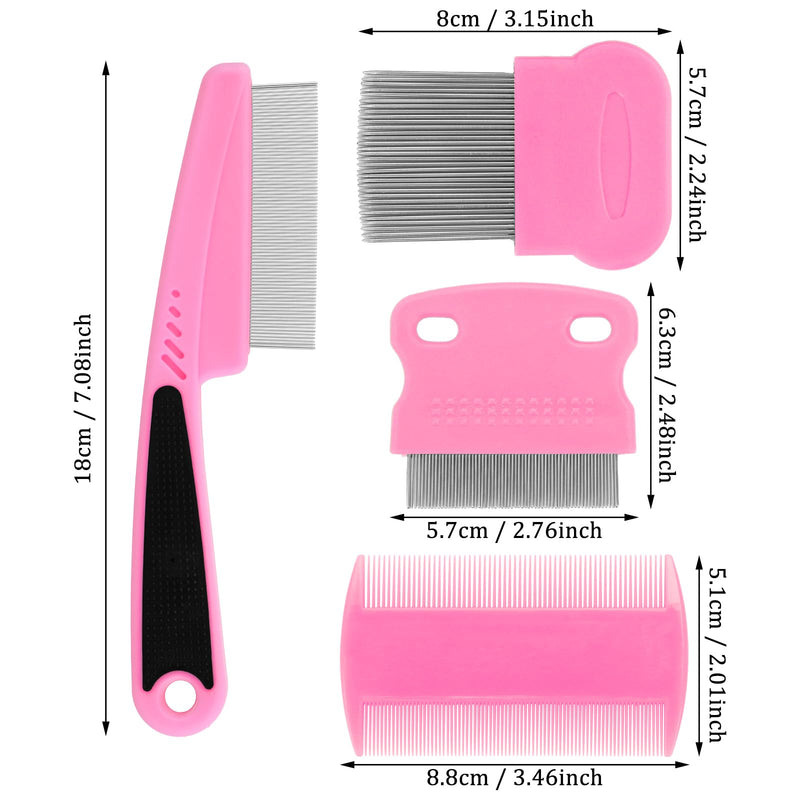 Cobee Dog Flea Lice Comb, Dog Cat Grooming Comb Pet Tear Stain Remover Combs Fine Tooth Care Removal Tool (Pack of 5) - PawsPlanet Australia