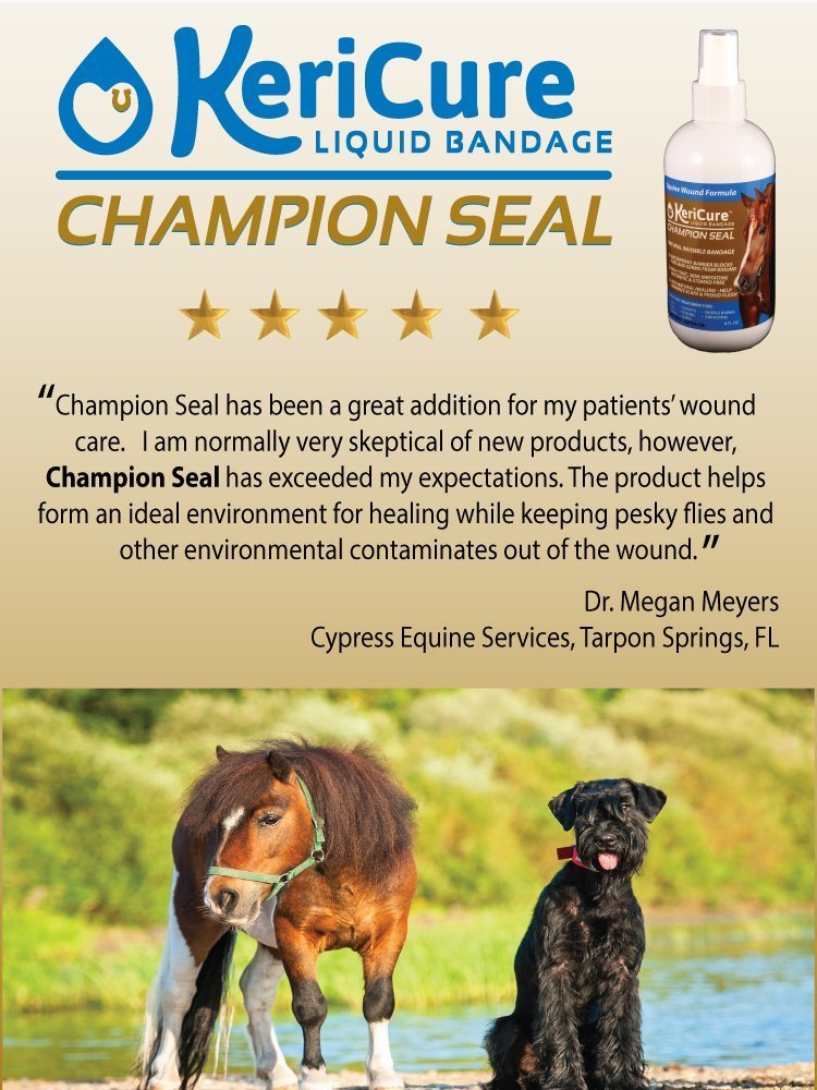 KeriCure 4 oz Champion Seal Spray on Liquid Bandage for Horses/Large Animals - PawsPlanet Australia