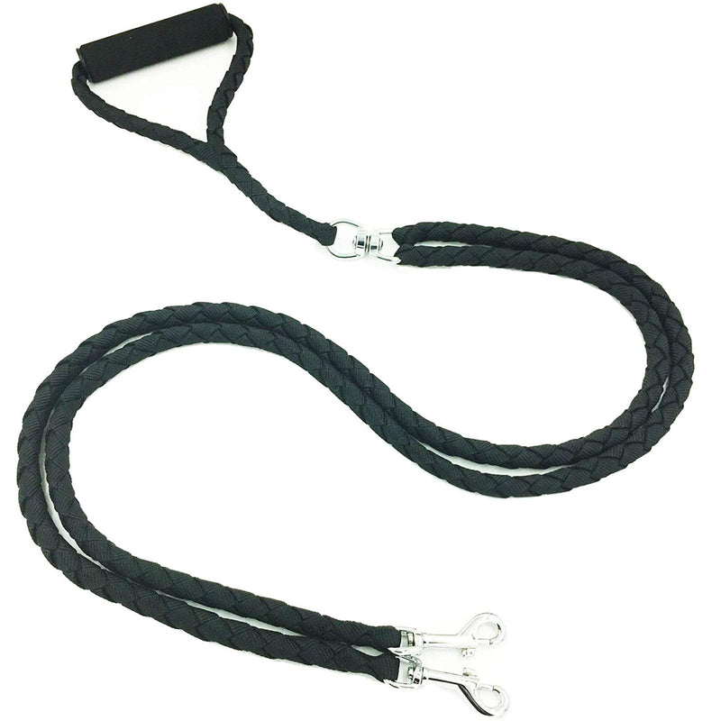 ADOGO® Dog Lead Splitter,No-Tangle Double Dog Leash for Walking and Traning 2 Dogs (Black) Black - PawsPlanet Australia