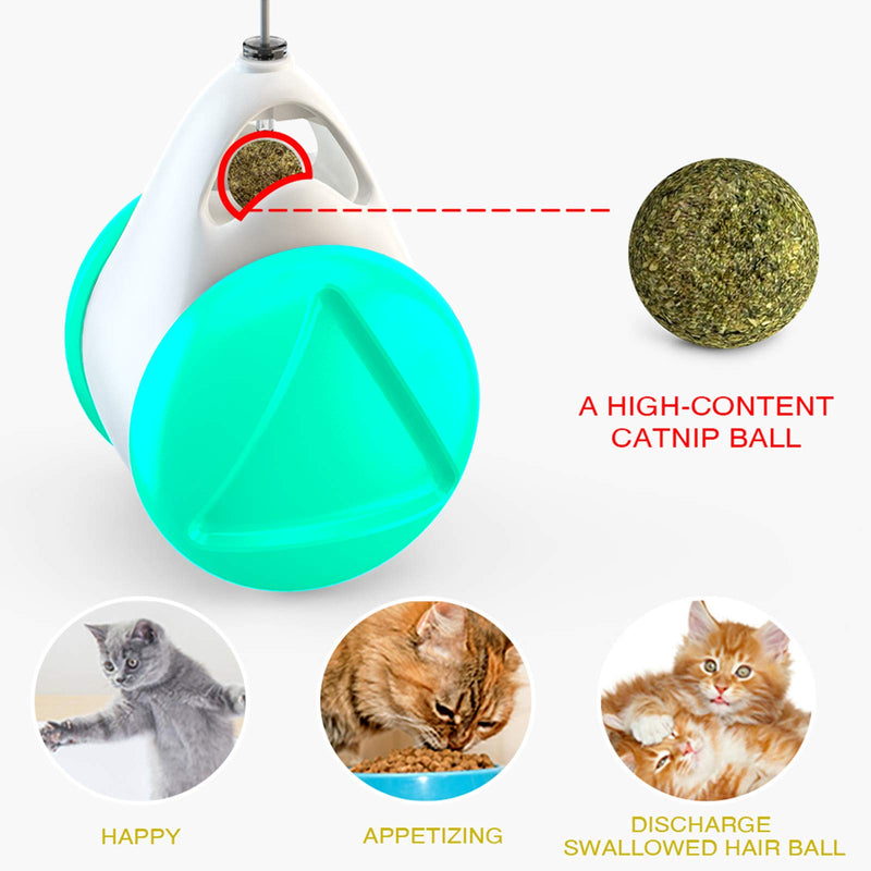 Cat Toys Interactive Ball, Balanced Cat Toy with Ball for Indoor Cats Ball with Wheels Automatic, No need Recharge Cat Treat Toys Rotating Rolling Balls Balance Swing IQ Training Toy for Kitten/Cats - PawsPlanet Australia