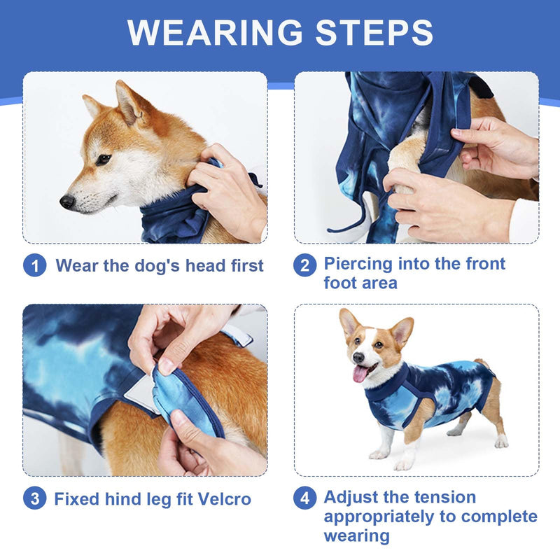 Recovery suit for dogs, wound protection for puppies, dog bodysuit after surgery castration male bodysuit for dogs after operations, replacement collar, prevents licking For small, medium and large dogs (L) L - PawsPlanet Australia