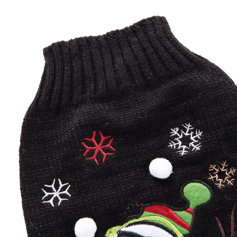 NACOCO Dog Sweater Pet Snowman Sweaters with The Ball Christmas Holiday Party for Cat and Puppy L - PawsPlanet Australia