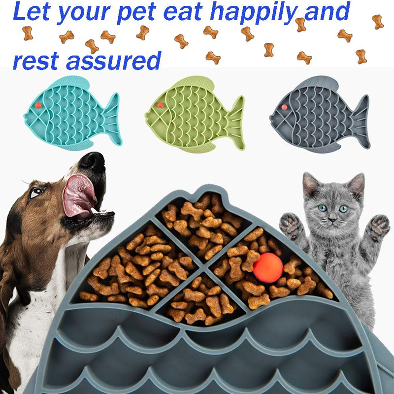 crazy bean Pet Feeding Tray Slow Feeder for Cats and Dogs Spill Proof Pet Feeding Mat Pet Feeding Bowl Silicone Slow Lick Food Pad A Green - PawsPlanet Australia