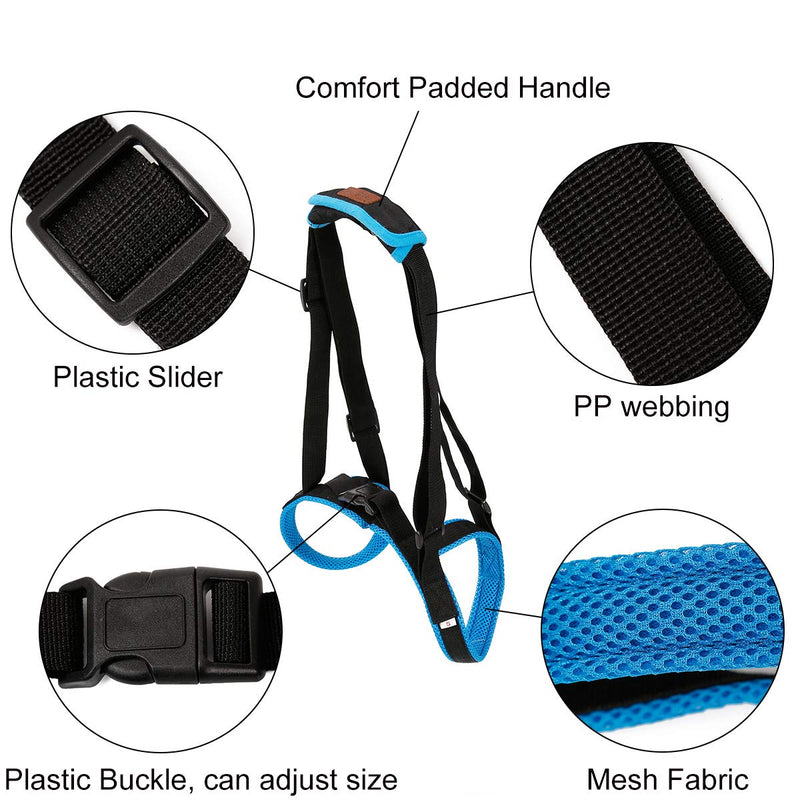 Komate Dog Lift Harness for Back Legs Portable Pet Support Sling for Help Lift Dogs Rear Dog Sling for Back Leg Disability Injury Dog Staircase Auxiliary Belt Retard (M (Rear leg 35-45cm)) M (Rear leg 35-45cm) - PawsPlanet Australia