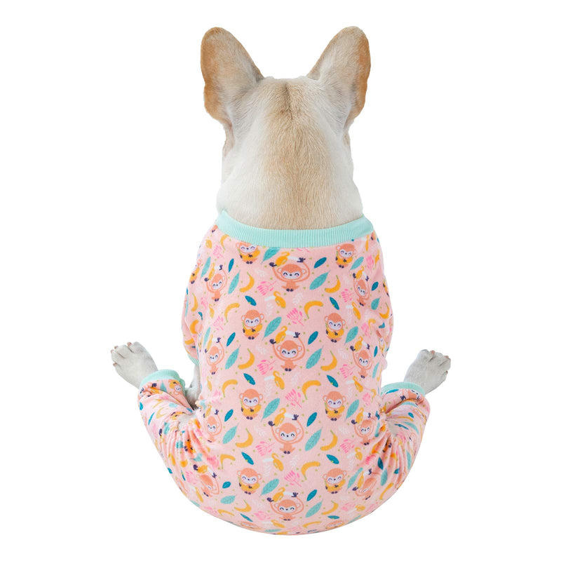 CuteBone Dog Pajamas Onesie Cute Pet Clothes Cat Jammies for Small Doggies X-Small Monkey&banana - PawsPlanet Australia