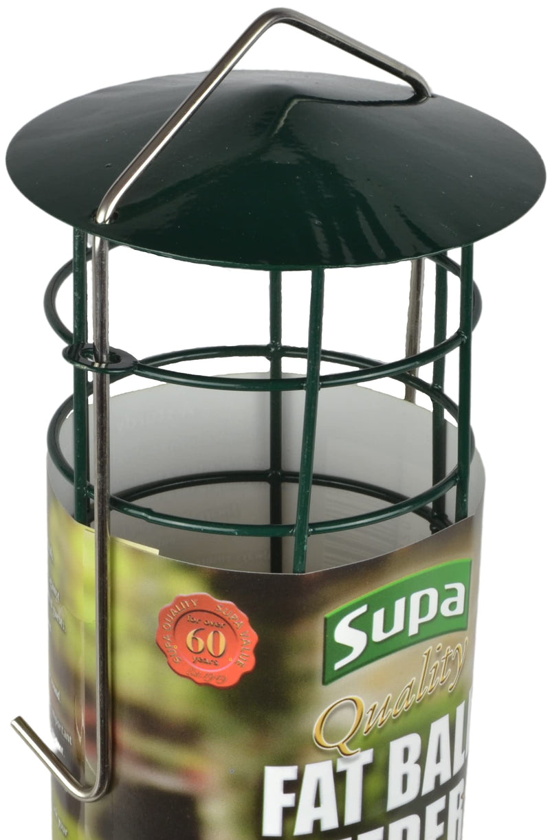 Supa Fat Ball Feeder & Tray Is Designed To Hold Both Netted And Un-netted Fat Balls. The Tray Acts Both As A Feeding Station & Also Stops Food From Falling On To The Ground Thus Discourages Vermin. 1 Green - PawsPlanet Australia