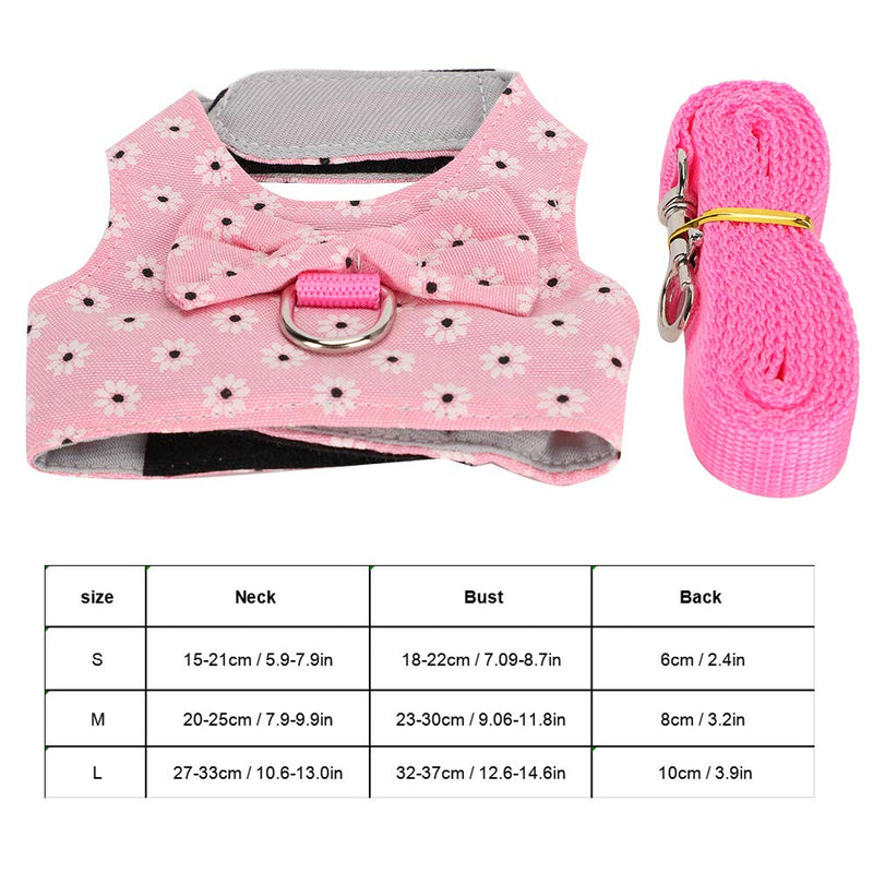 Atyhao Pet Chest Strap Set, Rabbit Vest Harness with Lead Pink Hamster Chest Strap Leash Walking Lead Small Pet Accessories for Chinchilla Guinea Pigs Gerbils Rats S - PawsPlanet Australia