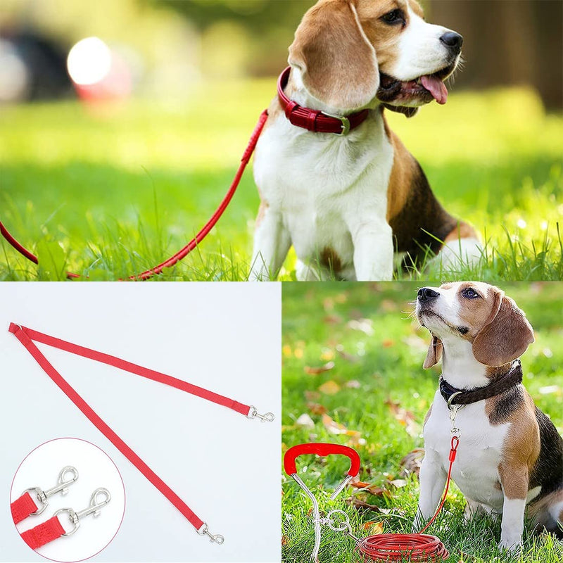 WEIESCIE Adjustable Double Pet Trainer Leash No Tangle Double Dog Double Distributor Leash Walking Trainer Leash for Two Dogs - PawsPlanet Australia