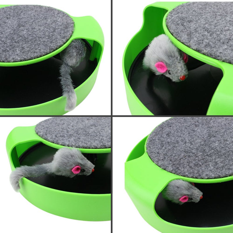 [Australia] - We Pay Your Sales Tax Cat Interactive Toy ~ Cat Catch a Running Mouse and Scratch Pad (KT000108) 