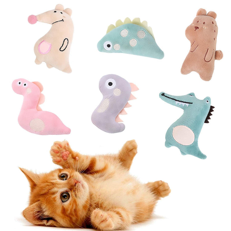 ELOPAW Catnip Toys for Indoor Cats 6 Pcs Cat Toys with Catnip Interactive Kitty Plush Chew Toys - PawsPlanet Australia