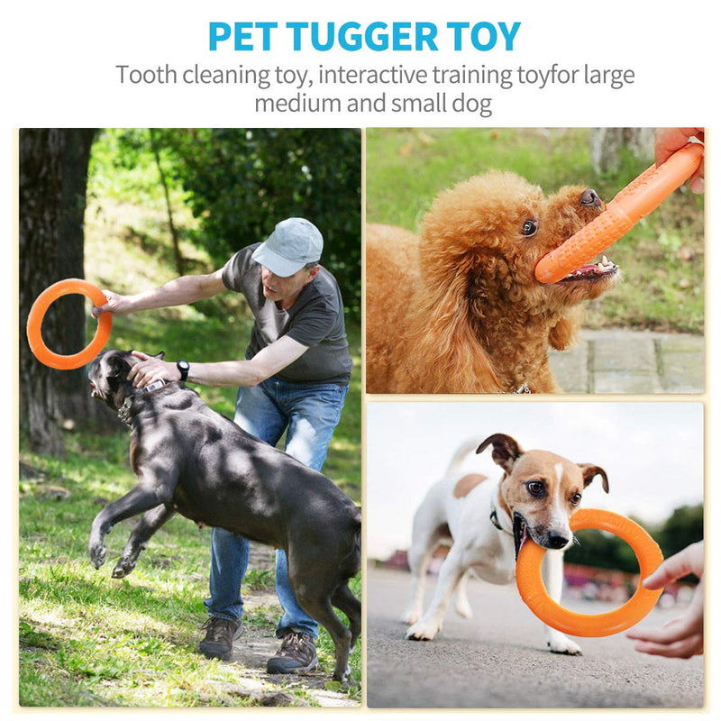PETCUTE Pet Games for dogs frisbee ring dog frisbees Fetch Toys hoops dog throw dog toys for large dogs 2 Pieces L Red - PawsPlanet Australia