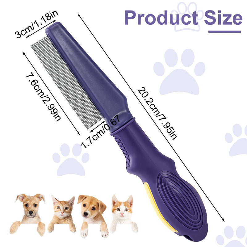 Flea comb for dogs and cats, professional lice comb with rounded metal teeth. Dog combs for effective protection against fleas, lice, ticks and other parasites - PawsPlanet Australia