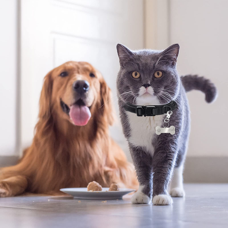 Cobee Dog Tag Clips with Rings, 4pcs Dog Tag Clips with 10pcs Dog Tag Rings, ID Tag Clip for Dog Cat Collar Harness - PawsPlanet Australia