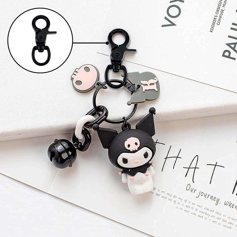 Pack of 5 carabiner hooks, swivel carabiner, zinc alloy scissor carabiner, swivel snap carabiner, robust bolt carabiner, carabiner hook, dog leash key, for dogs, luggage buckle, rotatable - PawsPlanet Australia